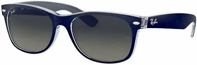 $199.99 • Buy Ray Ban Sunglasses New Wayfarer Matte Blue On Transparent Fr Grey Gradient Lens