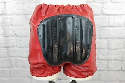 Schlittenhose Cycling Trousers 70er Faux Leather Rubber Briefs Red True Vintage • $313.79