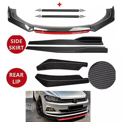 For Volkswagen Rabbit Front Bumper Lips Splitter Side Skirt 29inch Carbon Fiber • $159.99