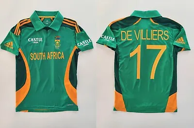 South Africa AB De Villiers 2012 Adidas Proteas Cricket Shirt Jersey World Sz S • $129.99