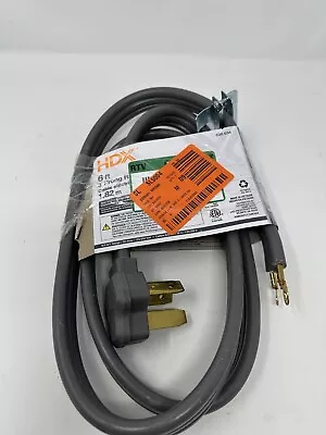 HDX 3-Prong Range Power Cord Grey 6/3 50 Amp 6' 626634 • $18.97