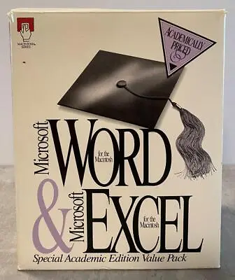 Microsoft Word 5.1 And Excel 4.0 For Mac On 2.5 Floppy Disks Special Academic... • $59.99
