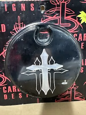 Carl Brouhard Designs Fuel Door  Cross For Harley Davidson FL • $94.95