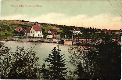 Vinalhaven Maine  Bridge Side Postcard 1900s • $19.95