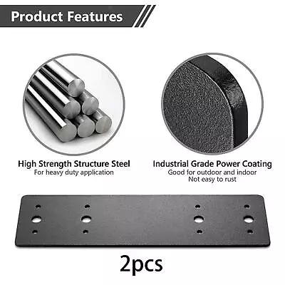 2Pcs Straight Steel Flat Plate Metal Plate With Holes For Pavilion Furniture • £34.33