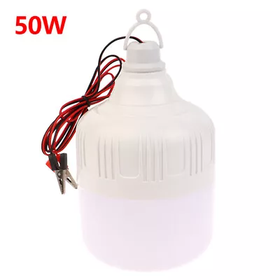 50W 12V Portable Clamp Lamp Emergency Lights Rechargeable LED Lantern Bulb • £7.06