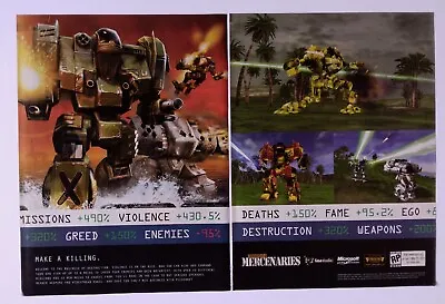 MechWarrior Mercenaries PC Video Game Robot Art 2002 Vintage Print Ad/Poster  • $14.99