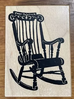 PSX F-1560 Antique Spindle Rocking Chair Wood Rubber Stamp • $8.40