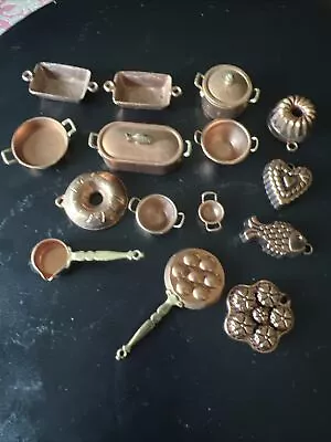 Vintage Dollhouse Miniature Assorted Copper Accessories • $24.95