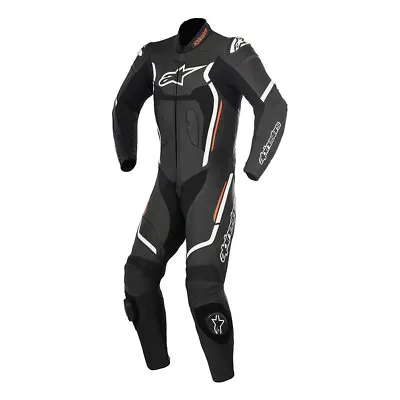 $619.04 • Buy Alpinestars Motegi V2 Track Day Black Leather 1PC One Piece Motorcycle Suit