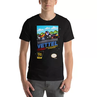 Sebastian Vettel Red Bull Racing 2010-2013 Formula One 1 F1 Nintendo NES T-Shirt • $24.99