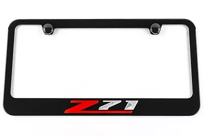 Chevrolet Z71 Engraved License Plate Frame Premium Quality Black Metal USA Made • $33.95