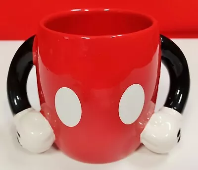 Disney Mickey Mouse 14 Oz Large Red Mug With Arms & Hands As Handles • $9.95
