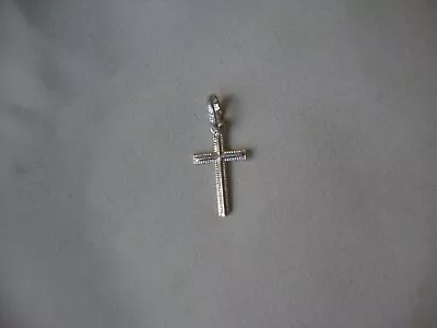 Vintage Tiny Cross Sterling Silver Stamped 925 Charm/pendant • $4.99