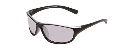 $42.46 • Buy Coyote P-38 Unisex Wrap Polarized Sunglasses Matte Black Grey/Silver Mirror 65mm