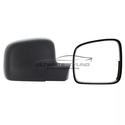 VW Transporter T5 Wing Door Mirror Frame & Cover Cap Black Drivers Side Right • $24.80