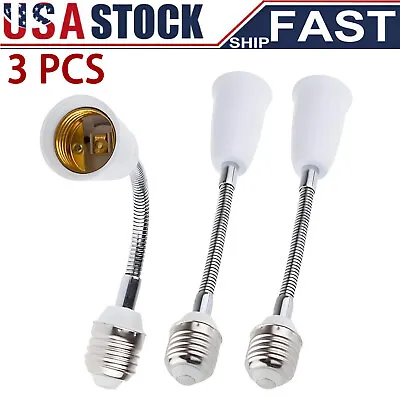 3PCS 7.1inch E27 Light Bulb Socket Extender Adapter All Directional Adjustable • $10.69