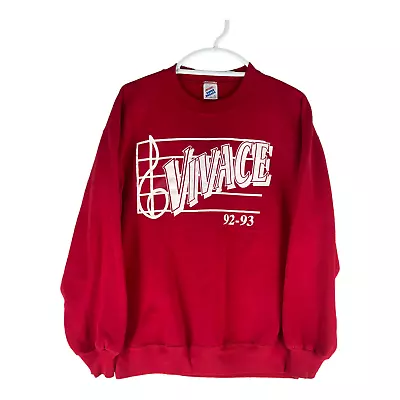 Vintage Music School Men's Sweatshirt Large Red Vivace Washington Vocal Dept • $14.33