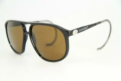 Vuarnet Sunglasses 117 4017 Black Cable Hook Aviator PX2000 Mineral Brown Lens • $111.20