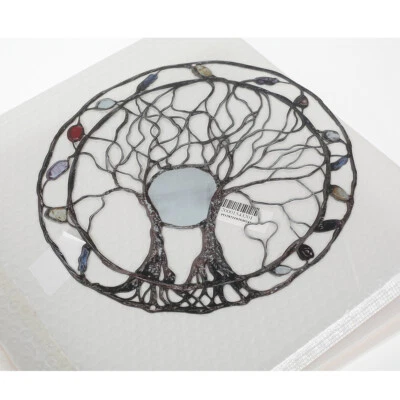 £10.75 • Buy Tree Of Life Metal Hanging Wall Art 9.8 Inch Round Rustic Sculpture Garden WaqZV