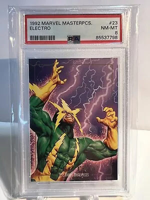 Electro 1992 Skybox Marvel Masterpieces #23 PSA 8 • $30