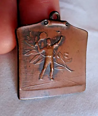 Vintage Antique Bronze Sports Medal  Pendant  TENNIS C.1920s • $16