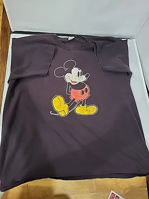 Distressed Grunge Vintage 80s Disney Mickey Mouse T Shirt XL • $21