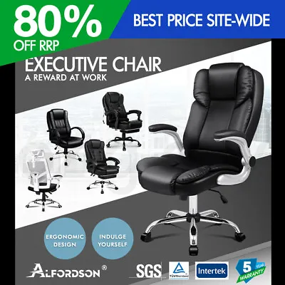 $129.95 • Buy ALFORDSON Office Chair Mesh Executive Massage Gaming Seat Leather Fabric Tilt