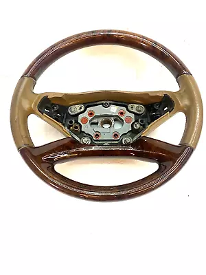 2008-2011 Mercedes Benz S550 W221 Driving Tan Steering Wheel Leather Wood OEM • $119