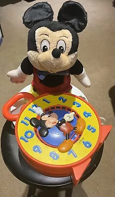 DISNEY Mickey Mouse Plush Dancing  Little Boppers & Mattel Talking Clock Vintage • $15