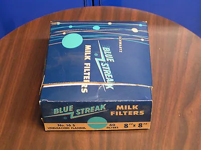 Blue Streak Milk Filters #16s - Unbleached Flannel - 60 Filters/box - 8 X8  Size • $10