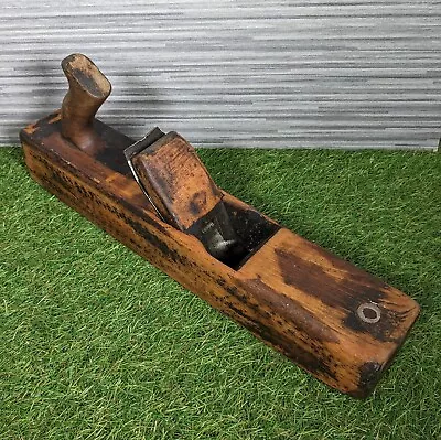 Vintage Carpenters Wood Block 17  Smoothing Plane With Marples Hibernia Blade  • $16.17