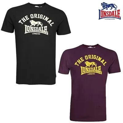 Lonsdale Men's Original Men T-Shirt Boxing Shirt London S M L XL XXL 3XL • £18.04