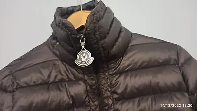 Women's MONCLER Puffer Coat  Brown Hooded  Down Jacket Size 1 / S • $250