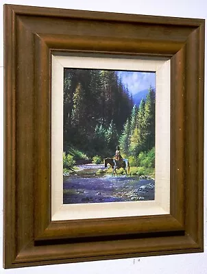 SHALLOW CROSSING Artist Proof Martin Grelle CANVAS Framed W/coa Native American • $349.99