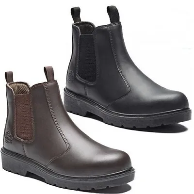 Mens Dealer Waterproof Lightweight Chelsea Steel Toe Cap Safety Work Boots Shoe • £25.70