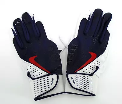 Nike Alpha Edge Batting Gloves Men's Large Midnight Navy/White • $35.95