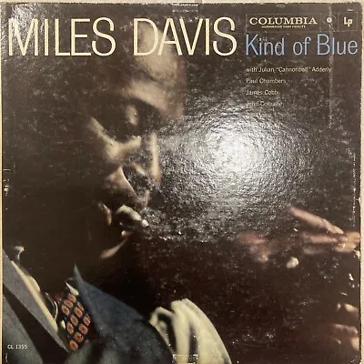 Miles Davis - Kind Of Blue Vinyl Record - 1st Press Mono W/ Misprints - LP G+ • $175