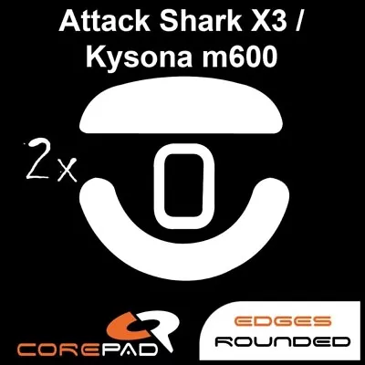 Corepad Skatez Attack Shark X3 Kysona M600 Replacement Mouse Feet PTFE Teflon • $12.99