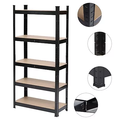 US Shelf Garage Strong Metal Storage 5 Level Adjustable Shelves Rack Heavy Duty • $48.99