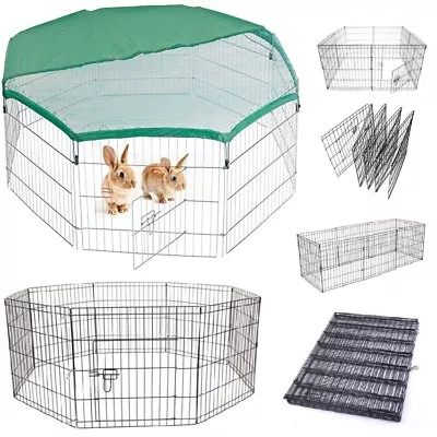 £46.99 • Buy Dog Puppy Rabbit Fowl Birds Chicken Guinea Pig Pet Play Pen Run Silver / Black