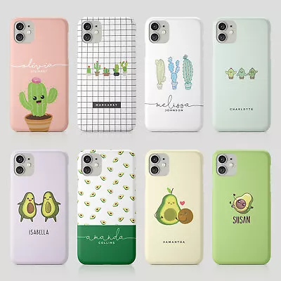 Tirita Personalised Phone Case For IPhone 14 13 11 12 8 SE Kawaii Cactus Avocado • £4.97