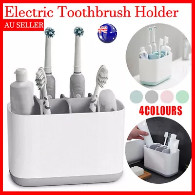 Electric Toothbrush Holder Bathroom Caddy Storage Large Multifunction Organizer • $11.95