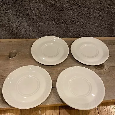 Vtg Set Of 4 Schonwald Germany Bread & Butter Plates  5.75  White Swirl 9297 • $18.90