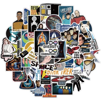 $7.95 • Buy STAR TREK Waterproof STICKERS [A] Starfleet Command BOLDLY GO Live Long Prosper