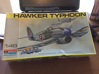1990 Monogram Model Aircraft Kit Hawker Typhoon #5221 1/48 Unbuilt Open Box • $28.75