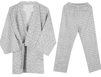 Mens/ Women's Japanese Style Robes & Trousers Kimono Pajamas Suit Meditation Set • £7.99