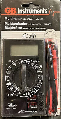 Vtg GB Instruments GDT-190A Digital Multimeter With Manual Case NO Cords 1998 • $25