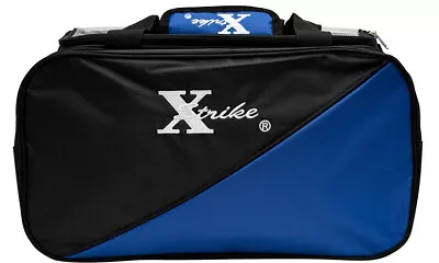 New Xstrike 2 Ball Tote Black/Blue Bowling Bag Holds 2 Bowling And Shoes • $41.95