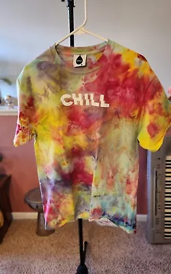 Trippy Tie Dye Tshirt Large - Chill - Tie Dye Tee - Chill Tshirt - Size L  • $14.95